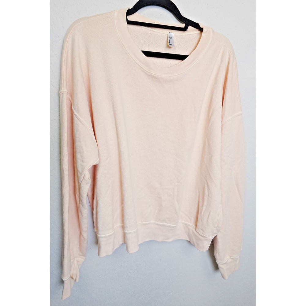 American‎ Apparel Size Large Pale Pink Sweatshirt Crewneck Layering Lightweight